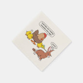 Funny Easter Bunny Chocolate Eggs Servetten (Hoek)