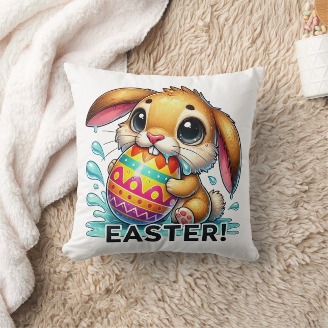 Funny Easter Bunny Kussen (Deken)