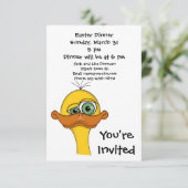 Funny Easter Cartoon Duck Kaart (Staand voorkant)