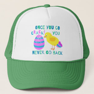 Funny Easter Chick Egg Humor Cartoon Trucker Pet