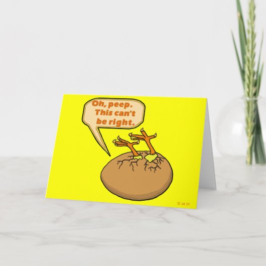 Funny Easter Chick in Egg Feestdagen Kaart (Voorkant)