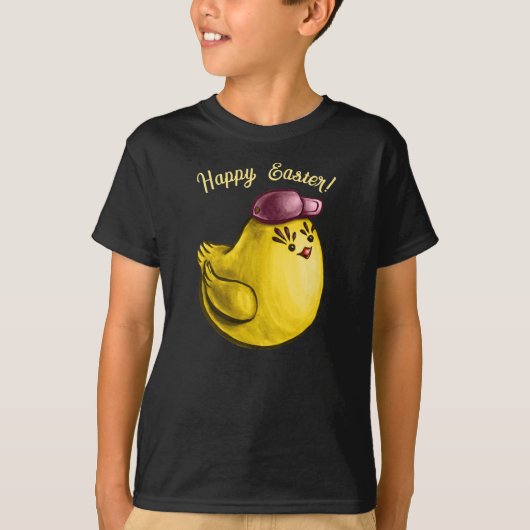 Funny Easter Chicken Cartoon T-shirt (Voorkant)