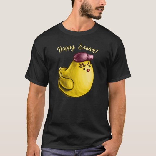 Funny Easter Chicken Cool Cartoon T-shirt (Voorkant)