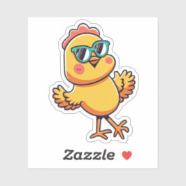 Funny Easter Chicken Sticker