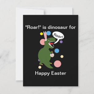 Funny Easter Dinosaur Cute Personaliseert Briefkaa Kaart