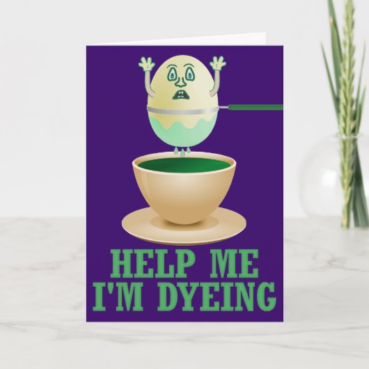 Funny Easter Egg Dyeing Feestdagen Kaart (Voorkant)