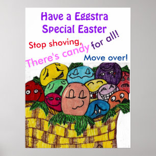FUNNY EASTER EIGS  POSTER