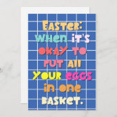 Funny Easter Gezegde Pun Kaart (Voorkant / Achterkant)