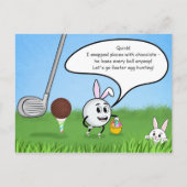 Funny Easter Golf Ball Easter Egg Hunt Humor Briefkaart (Voorkant)