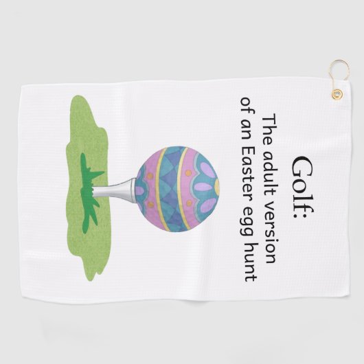 Funny Easter-golfhanddoek Golfhanddoek (Horizontaal)