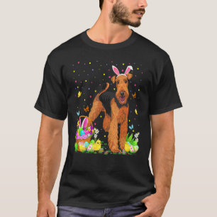 Funny Easter Hunting Airedale Terrier Dog East T-shirt
