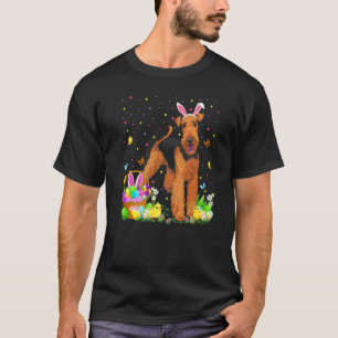 Funny Easter Hunting Airedale Terrier Dog East T-shirt