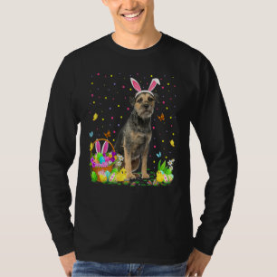 Funny Easter Hunting Border Terrier Dog Easter T-shirt