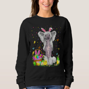 Funny Easter Hunting Chinese Crested Dog Easte Trui