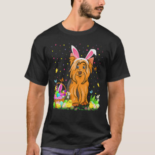 Funny Easter Hunting Yorkshire Terrier Dog Eas T-shirt