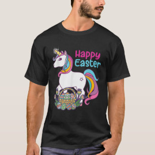 Funny Easter met Unicorn en paaseieren voor meisje T-shirt