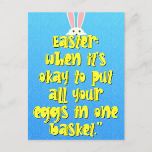Funny Easter Pun Quote Kaart