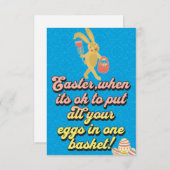 Funny Easter Pun Quote Kaart (Voorkant / Achterkant)