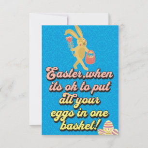 Funny Easter Pun Quote Kaart