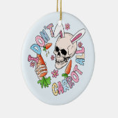 Funny Easter Skull Keramisch Ornament (Rechts)