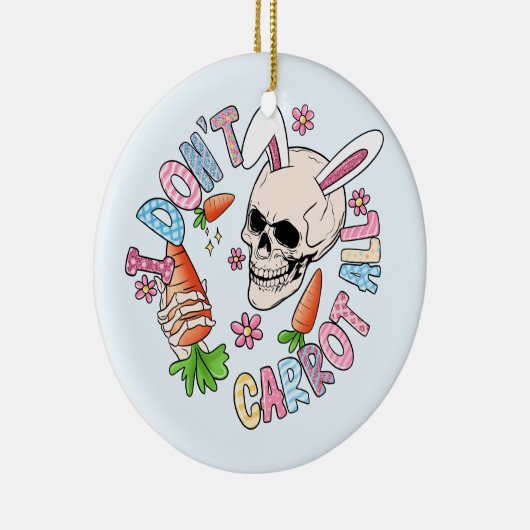 Funny Easter Skull Keramisch Ornament (Rechts)