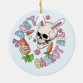 Funny Easter Skull Keramisch Ornament (Achterkant)