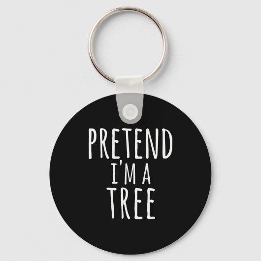 Funny Easy Lazy Halloween Pretend I'm A Tree Costu Sleutelhanger (Voorkant)