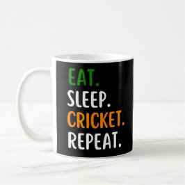 Funny Eat Sleep Cricket Herhalen Koffiemok