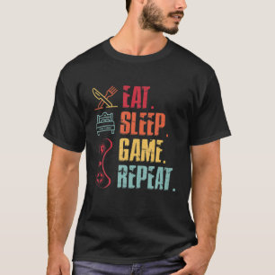 Funny Eat Sleep Game Repeat Video Games T-shirt