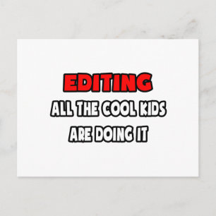 Funny Editor Shirten en geschenken Briefkaart