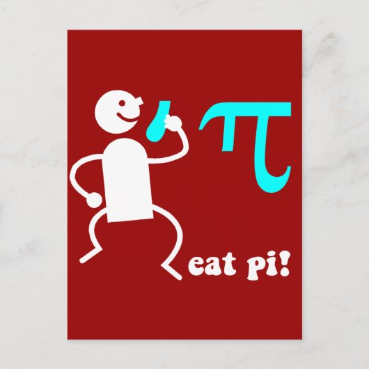 Funny eet pi briefkaart (Voorkant)