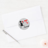Funny eet pi ronde sticker (Envelop)