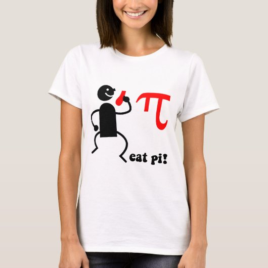 Funny eet pi t-shirt (Voorkant)