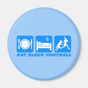 Funny eet slaap football magneet