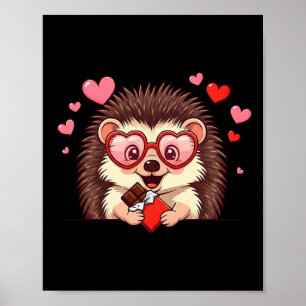 Funny Egeltje Hart Chocolade Valentijn Vrouwen Me Poster