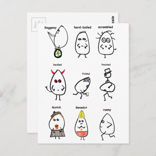 Funny Egg Puns Briefkaart (Voorkant / Achterkant)