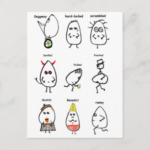 Funny Egg Puns Briefkaart