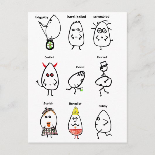 Funny Egg Puns Briefkaart (Voorkant)