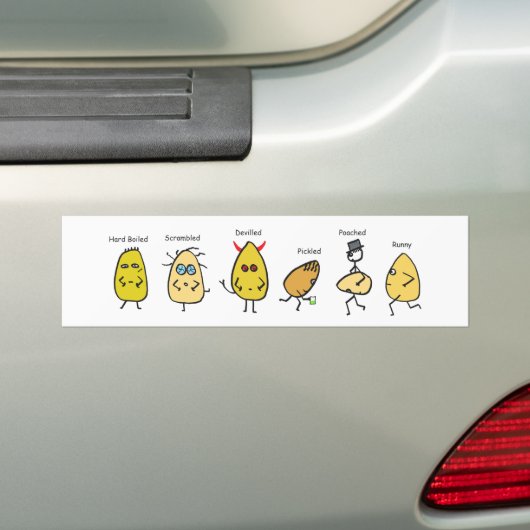Funny Egg Puns Bumpersticker (Op auto)