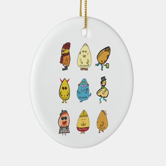 Funny Egg Puns Keramisch Ornament (Rechts)