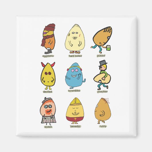 Funny Egg Puns Magneet (Voorkant)