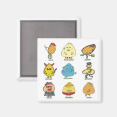 Funny Egg Puns Magneet (Voorkant / Achterkant)