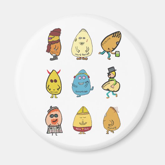 Funny Egg Puns Magneet (Voorkant)