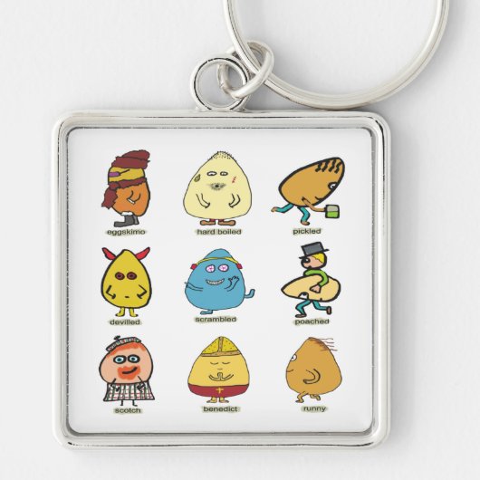 Funny Egg Puns Sleutelhanger (Voorkant)