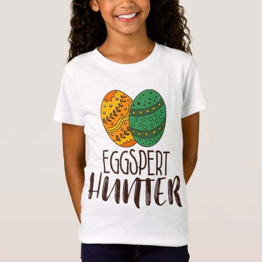 Funny Eggspert Hunter Easter Pun Quote Humoureuze T-shirt (Voorkant)