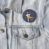 Funny Egret Cartoon Ronde Button 5,7 Cm (In situ)