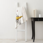 Funny Egret Cartoon Sherpa Deken (In situ)