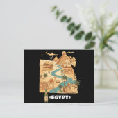Funny Egypt Map Egyptian Vibes Briefkaart (Staand voorkant)
