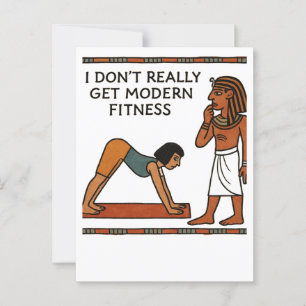 Funny Egyptian Fitness Humour Carte postale