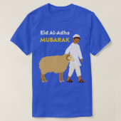 Funny Eid al adha Eid mubarak met schaapskruid T-shirt (Design voorkant)